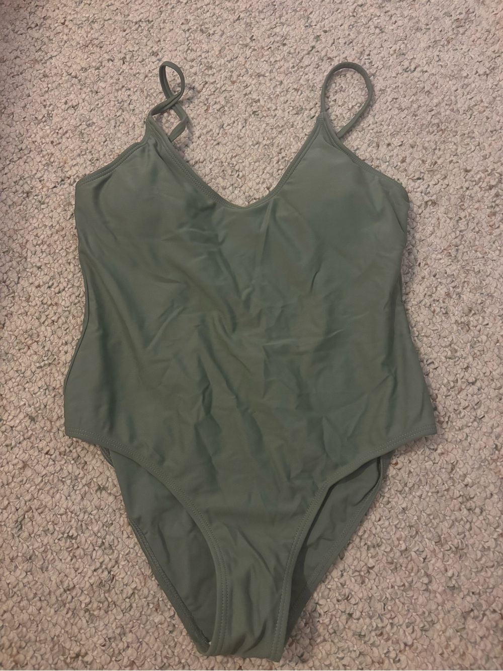 SHEIN Olive Green One-Piece Swimsuit